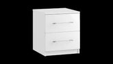 True living 2 cabinet bespoke White wardrobe Laminated Finish & PU Finish with Drawers (3 Ft*2 Ft*8 Ft)